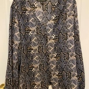 Snakeskin button up blouse